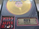 KISS Alive II 24KT Gold Record Award 1997 Collector’s Gold framed plaque COA