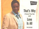 JACKIE WILSON-RARE PICTURE SLEEVE + 45--(THAT'S WHY)--PS--PIC--SLV