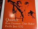 Jazz Lp by Russ Freeman Chet Baker “Quartet” Pacific Jazz #1232 Mono deep Groove