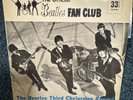 1965  UK BEATLES THIRD CHRISTMAS RECORD PICTURE SLEEVE FAN CLUB and Extras..