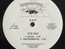 ESP E.S.P. It’s You 2008 Reissue House 12” Single Vinyl Record Chicago