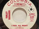 RARE Northern Soul 45 TURLEY RICHARDS I Feel All Right COLUMBIA listen PROMO VG+