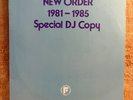 FACTORY RECORDS: New Order 1981-1985 SPECIAL DJ COPY Ltd Ed. of ONLY 200 COPIES