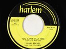 Blues R&B Rocker 45 - Pearl Reaves & The Concords - You Can't Stay Here - Harlem