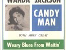 WANDA JACKSON-RARE PICTURE SLEEVE + 45--(CANDY MAN)--PS--PIC--SLV