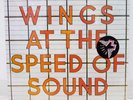 WINGS / AT THE SPEED OF SOUND US PRESSING LP W/ INNER, SHRINK, HYPE STICKER