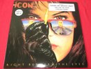 ICON Right Between the Eyes LP (1989) orig METAL hype sticker & inner