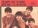 THE BEATLES-PICTURE SLEEVE+45-(I'M HAPPY JUST TO DANCE WITH YOU)--PS--PIC-SLV