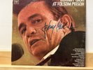 Johnny Cash at Folsom Prison - w/ COA  RARE   Autographed Signed Vinyl LP