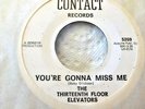 The Thirteenth Floor Elevators-Contact 45-You're Gonna Miss Me-Disc is NOS