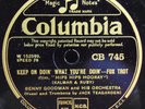 78 RPM RECORD BENNY GOODMAN, JACK TEAGARDEN KEEP ON & FERDE GROFE  INK-A 1933 E+
