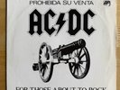 AC/DC-For Those About To Rock/Para Toda La Gente Del Rock Spanish Promo
