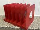 Vintage Mid Century Red Myers Systemrack 66 Plastic Vinyl Record Stand Holder(SR